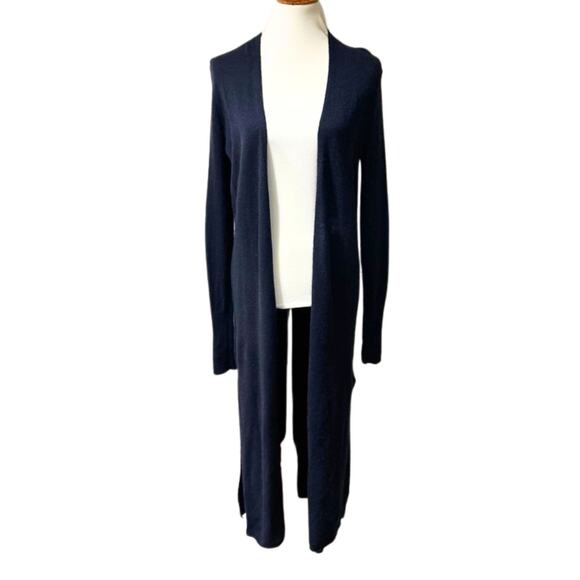 Naked Cashmere “Jade” Duster Cardigan – 100% Cashmere Open Front, Navy, Sz. XS - Picture 1 of 6